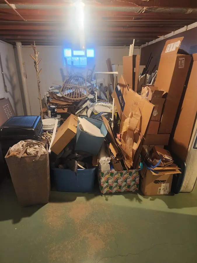 Roll-off dumpster container at job site for Construction Dumpster Rental in Kirkwood